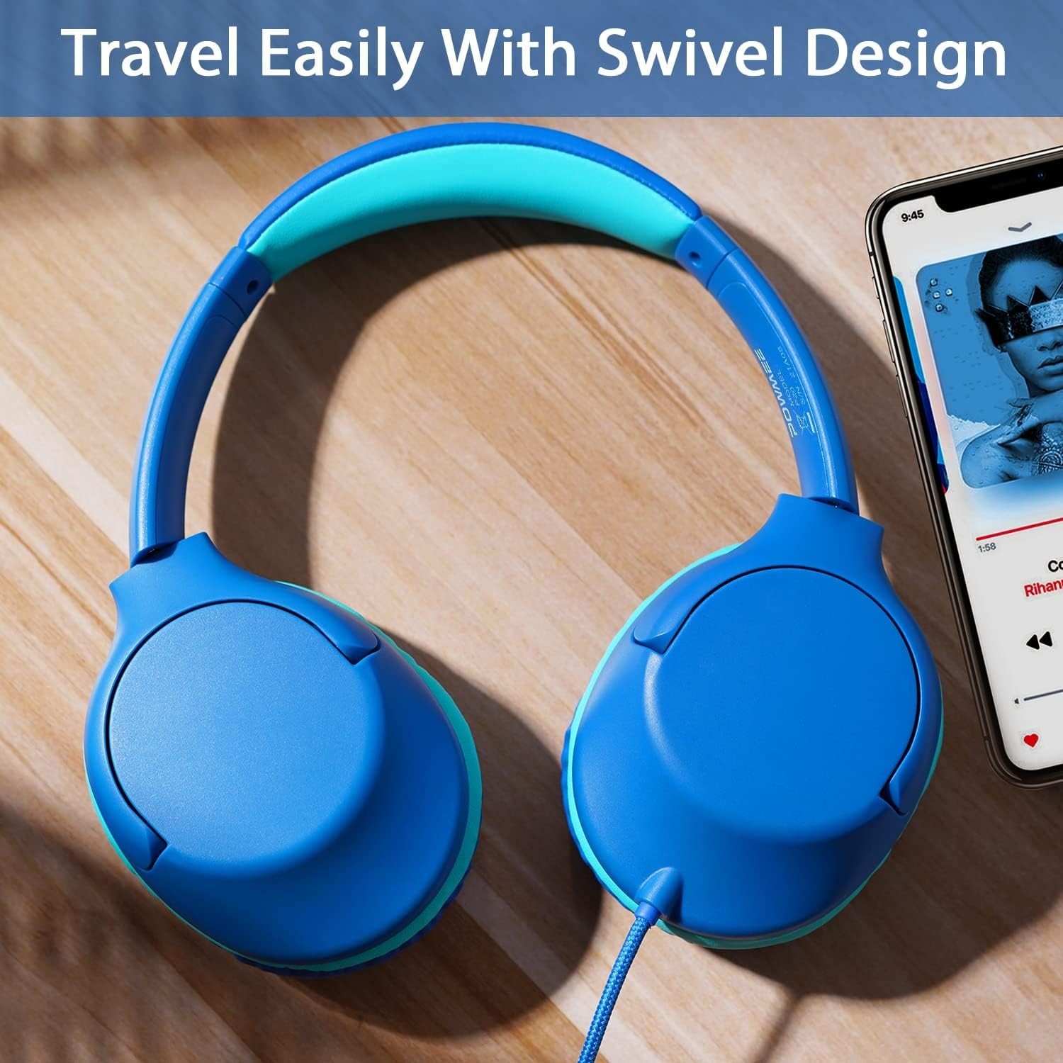 P20 Kids Headphones with Active Noise Cancellation – Ideal for Travel & Learning