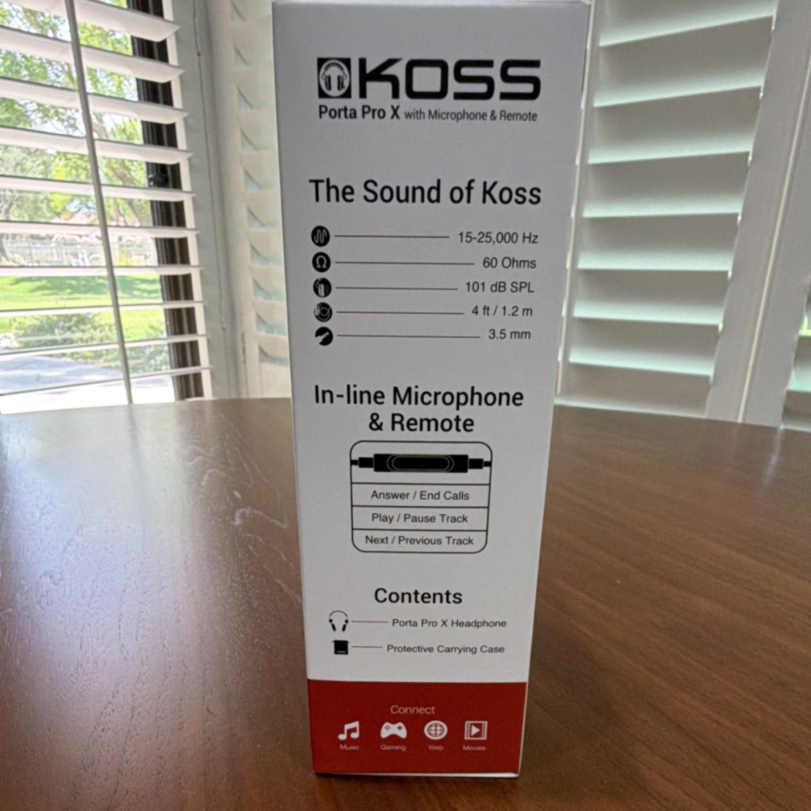 Koss Porta Pro X On-Ear Headphones Collapsible In-Line Mic/Remote 3.5mm