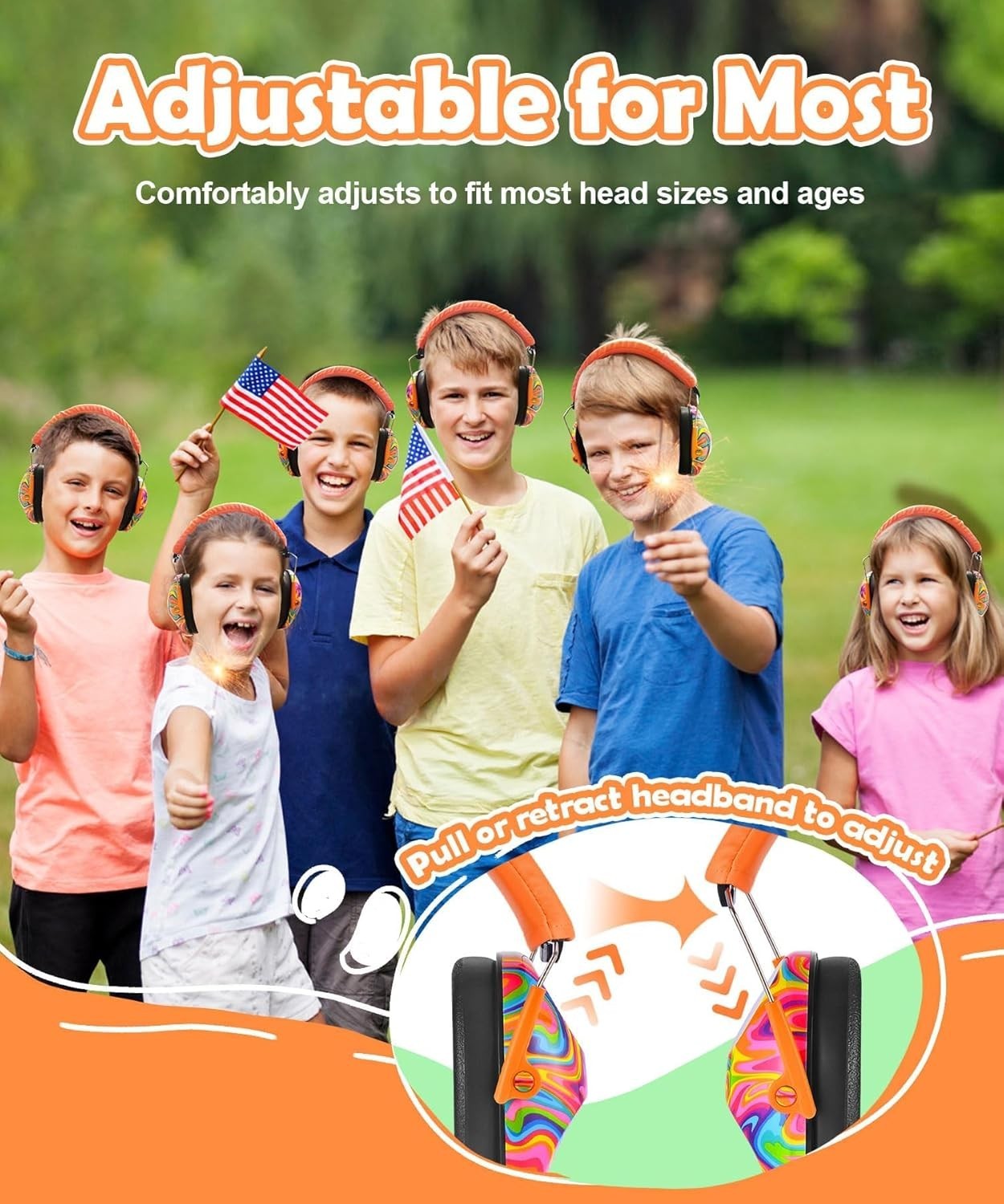 Noise Reducing Earmuffs for Kids (Ages 3-12) – 25NRR, Lightweight & Comfortable