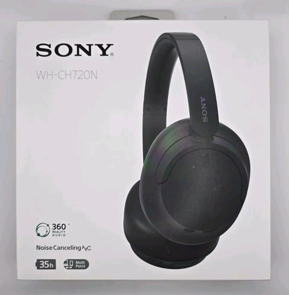Sony WH-CH720N Wireless Over-Ear Headphones – Black – Open Box