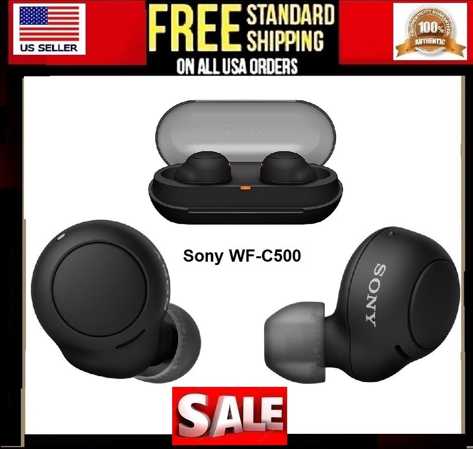 Sony WF-C500 True Wireless In-Ear Bluetooth Earbud Headphones IPX4 w Charge Case