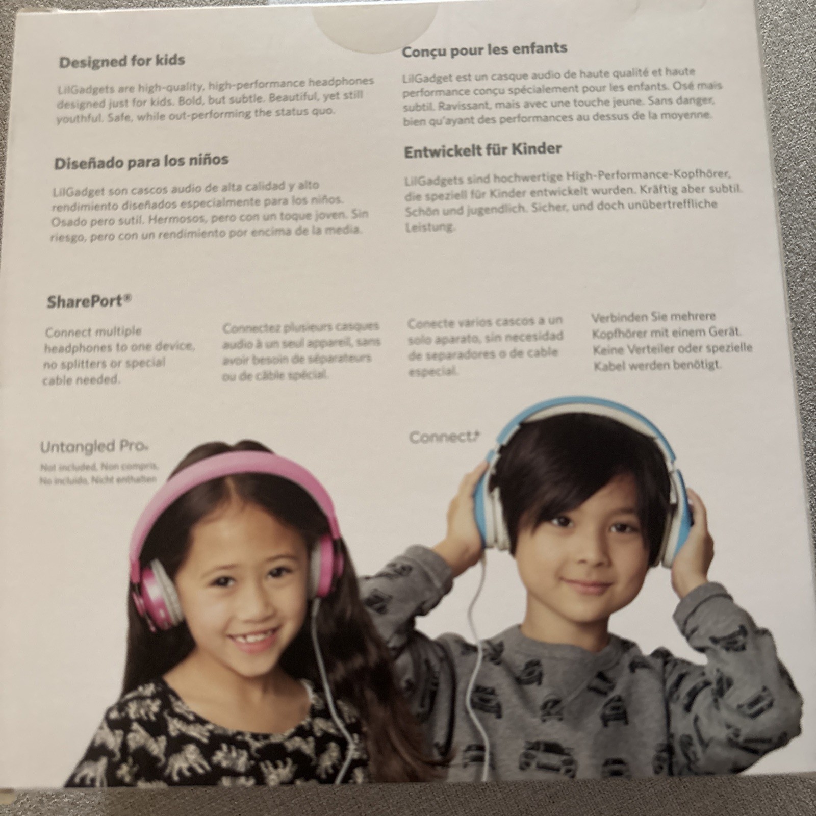 LilGadgets Kids Premium Volume Limited Wired Headphones w/ SharePort Connect+