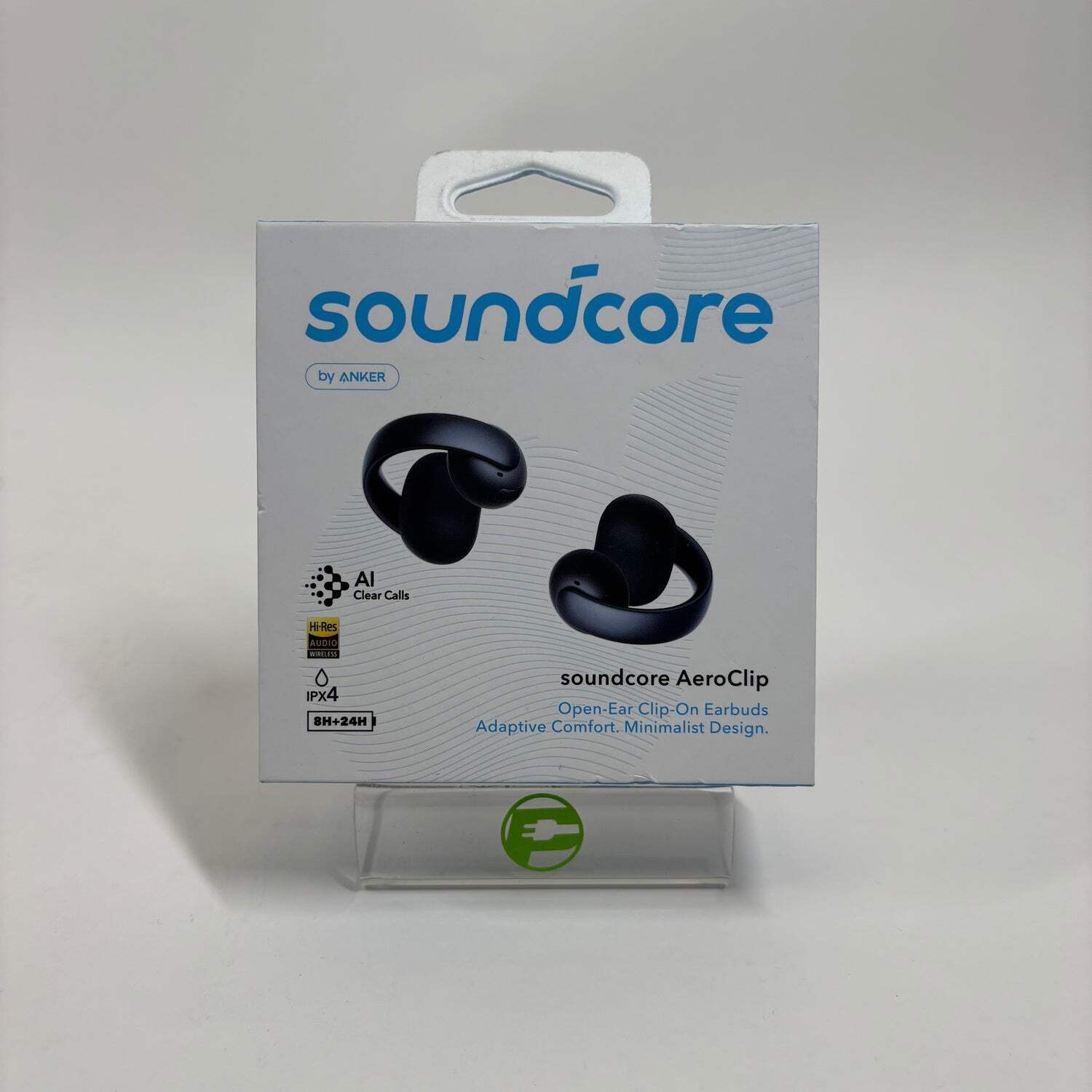 New Soundcore by Anker AeroClip Open-Ear Clip-On Earbuds Black A3388