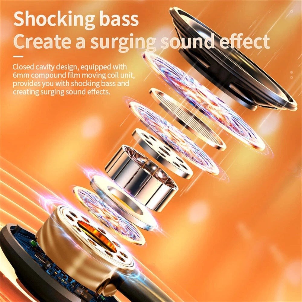 Wireless Bluetooth 5.3 Headset TWS Earphones Earbuds Stereo Headphones Ear Hook