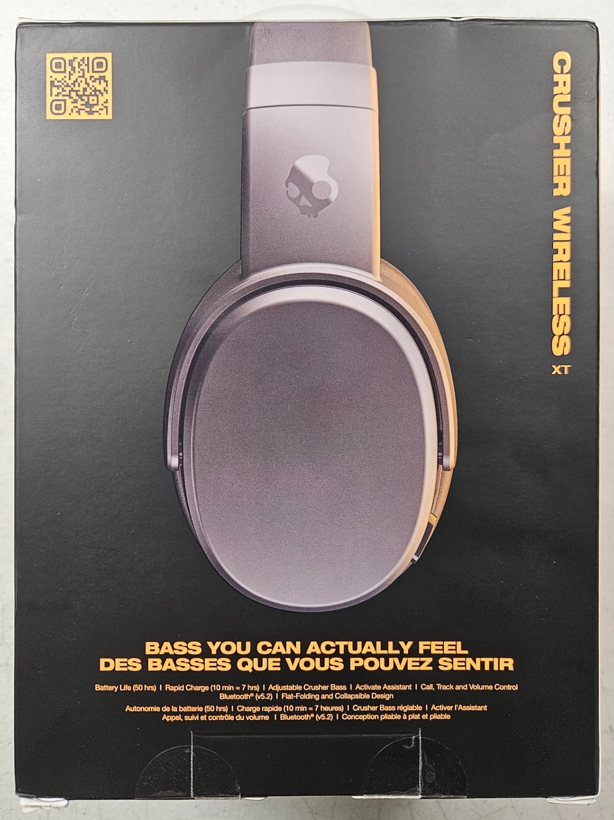 Skullcandy Crusher XT Wireless Foldable Over-Ear Headphones Black S6CRW-S740