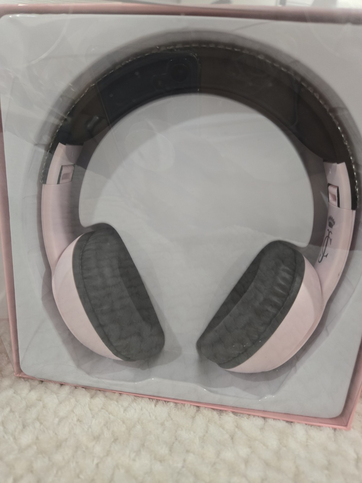Juicy Couture Pink Bluetooth Wireless Headphones Rhinestone Y2K Glam NEW