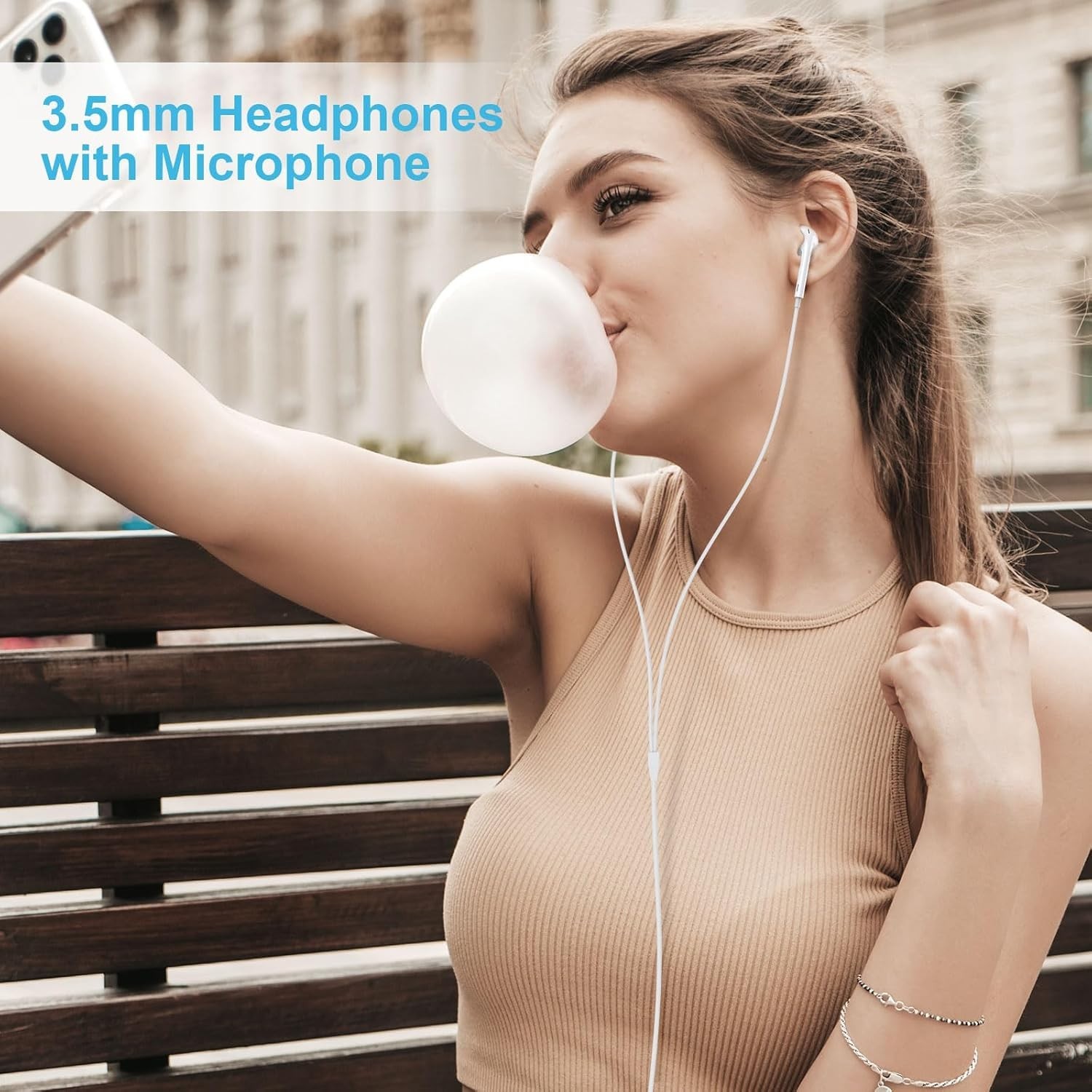 Comfortable 3.5mm Wired Earphones – Stereo Sound & In-Line Control (Dual Pack)