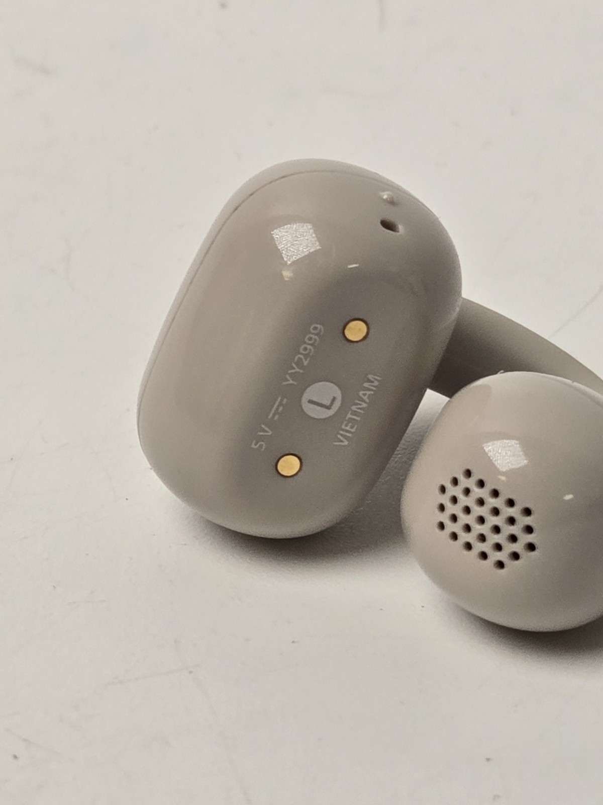 Sony LinkBuds Clip Open-Ear Left Earbud, Lightweight Secure Fit- Greige