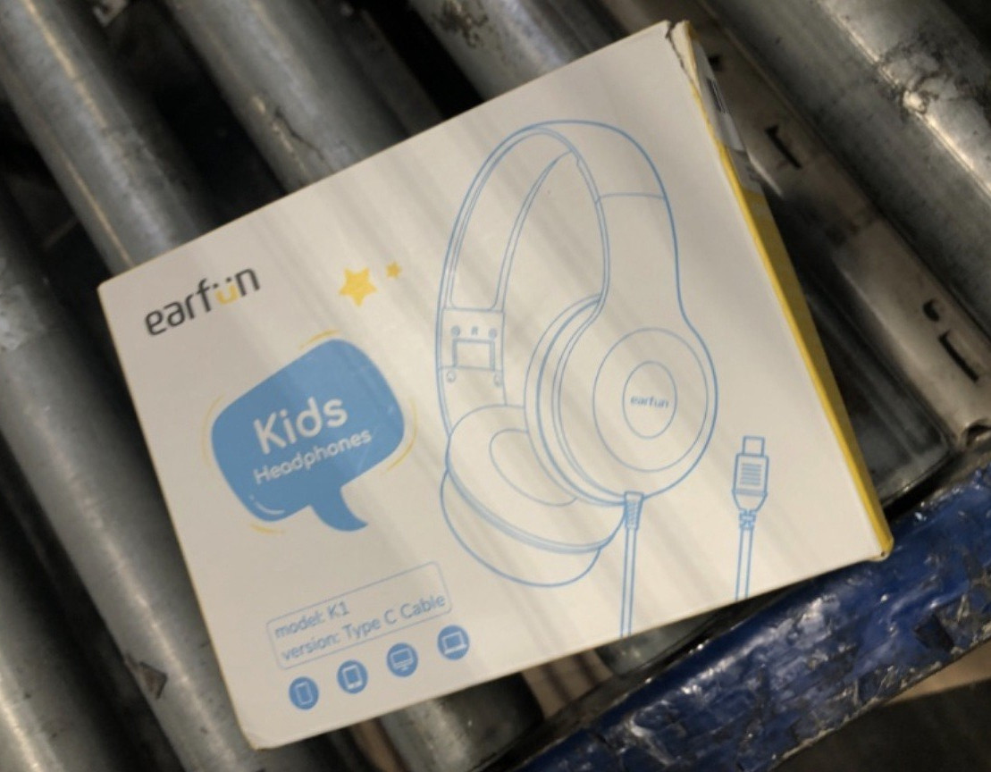 EarFun K1 Wired Over-Ear Headband Headphones, Adjustable, Blue