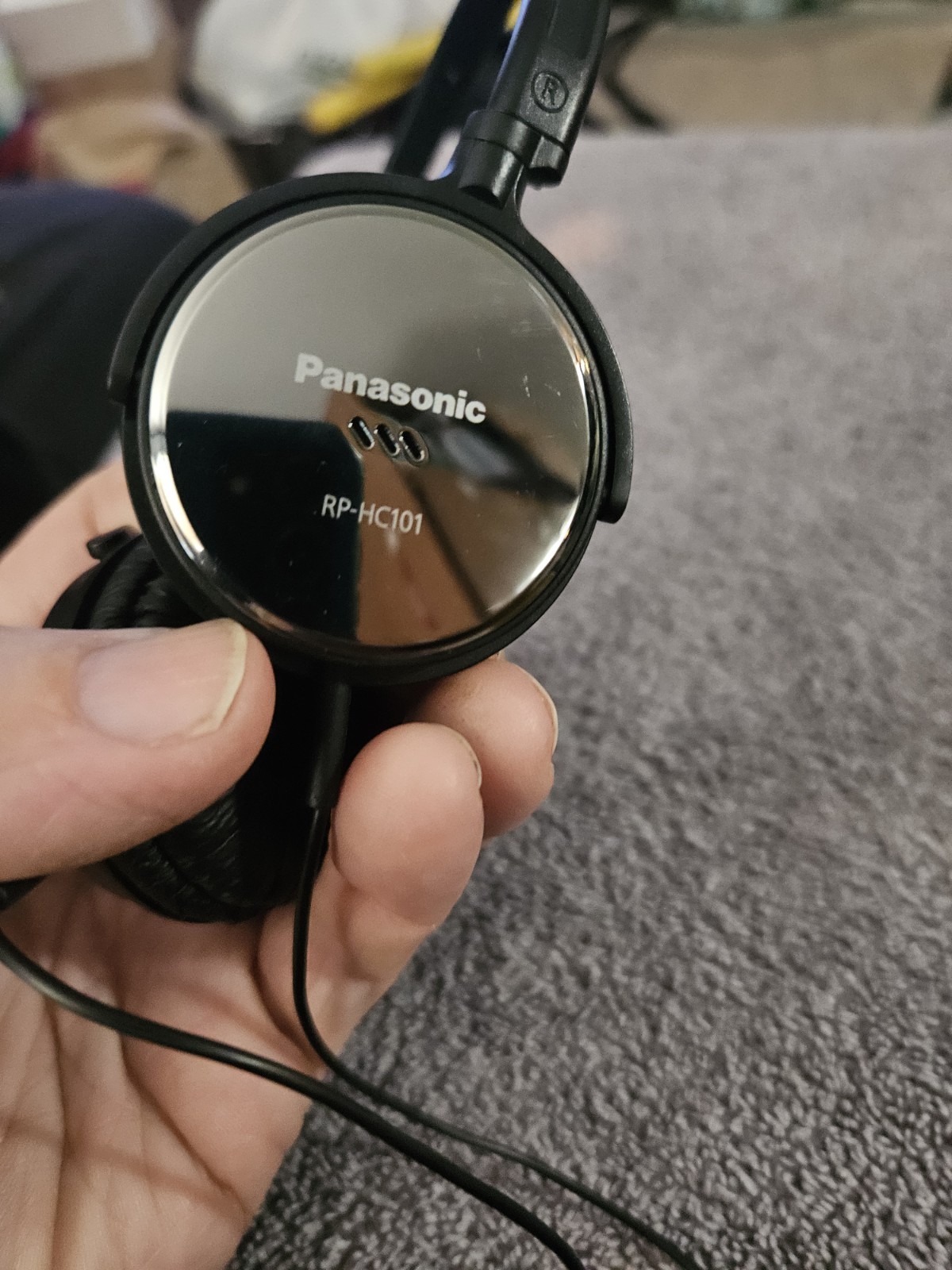 Panasonic RP-HC101 Noise Canceling Headphones – Black/Chrome