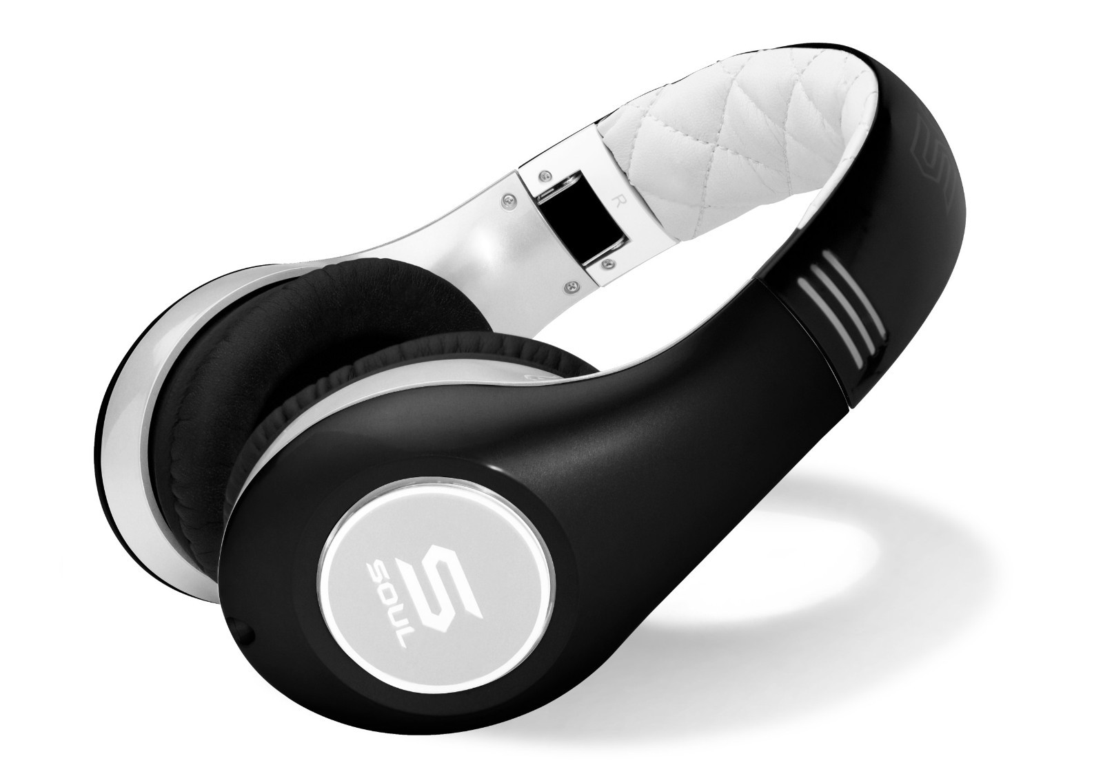 SOUL by Ludacris Over-Ear Headphones White/Black 3.5mm Jack with Carrying Case