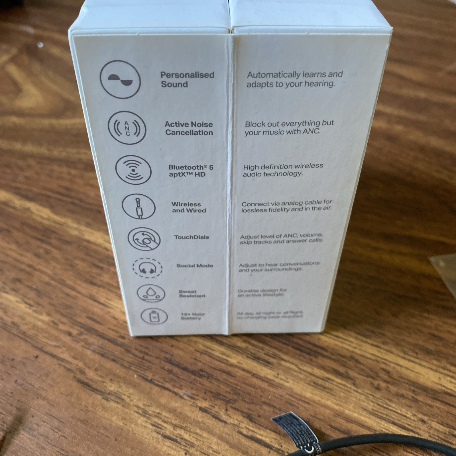 Nuraloop Wireless / Wired Bluetooth 5 aptX Noise Cancel Earphones Earbuds E005