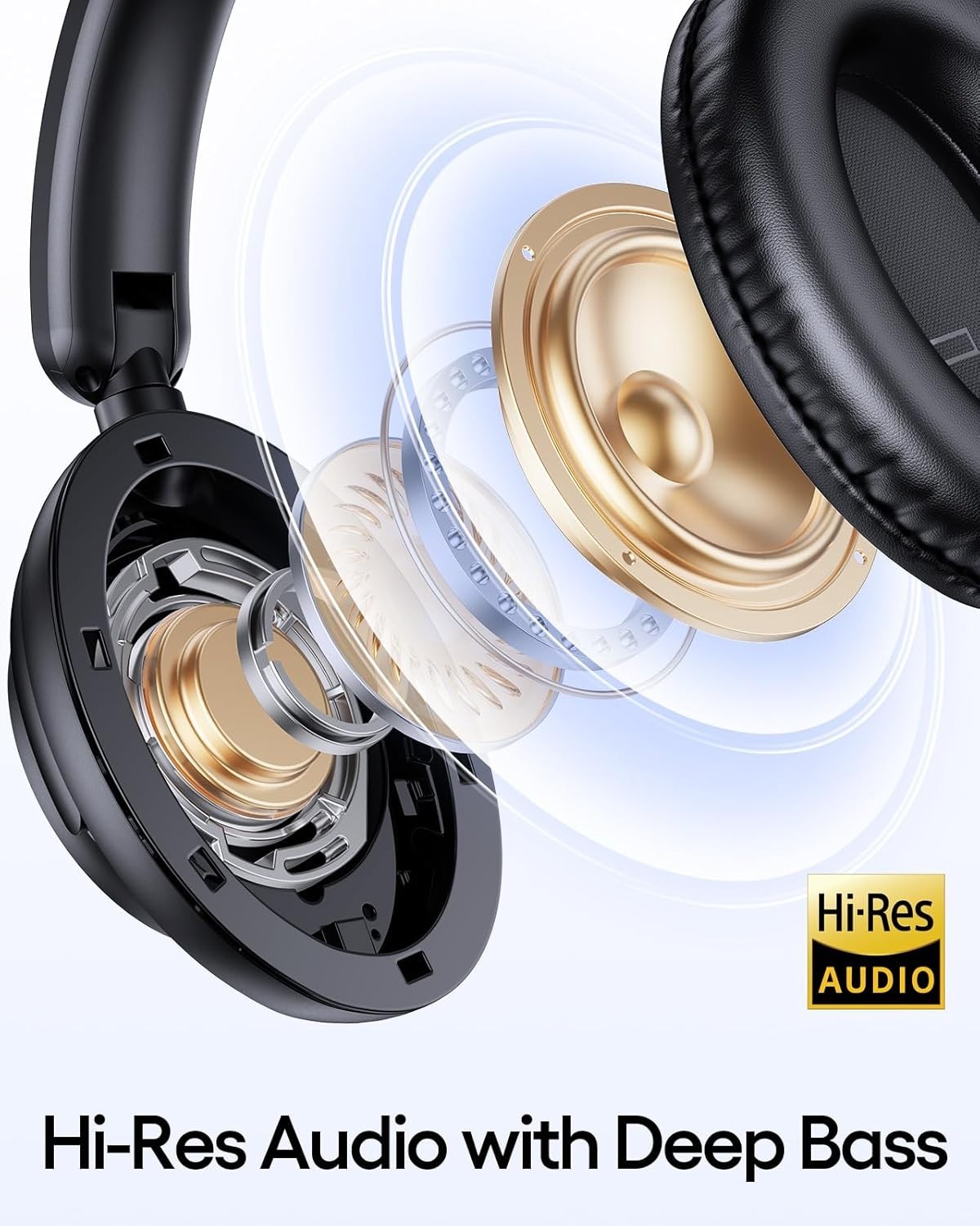 TAGRY Hybrid Active Noise Cancelling Headphones H08 Playtime Wireless Over Ear