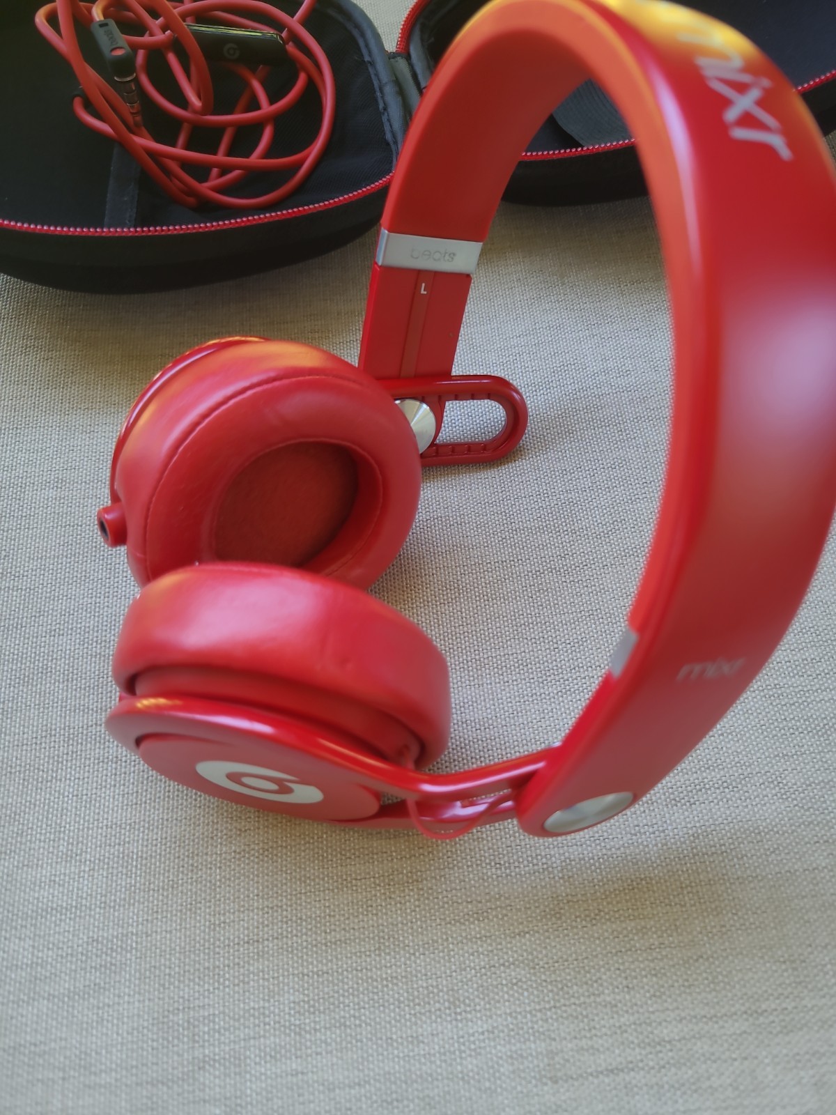 Beats Mixr Red DJ On-Ear Headphones –w/ Case & Cable, See Details