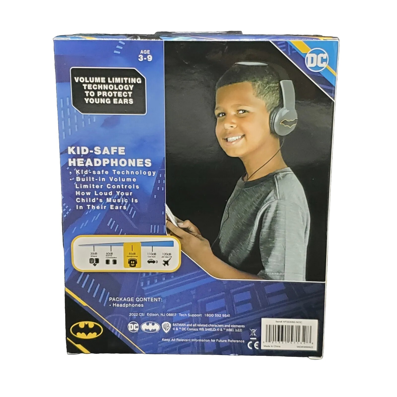 Kid Safe Batman Headphones For Children Volume Limiting