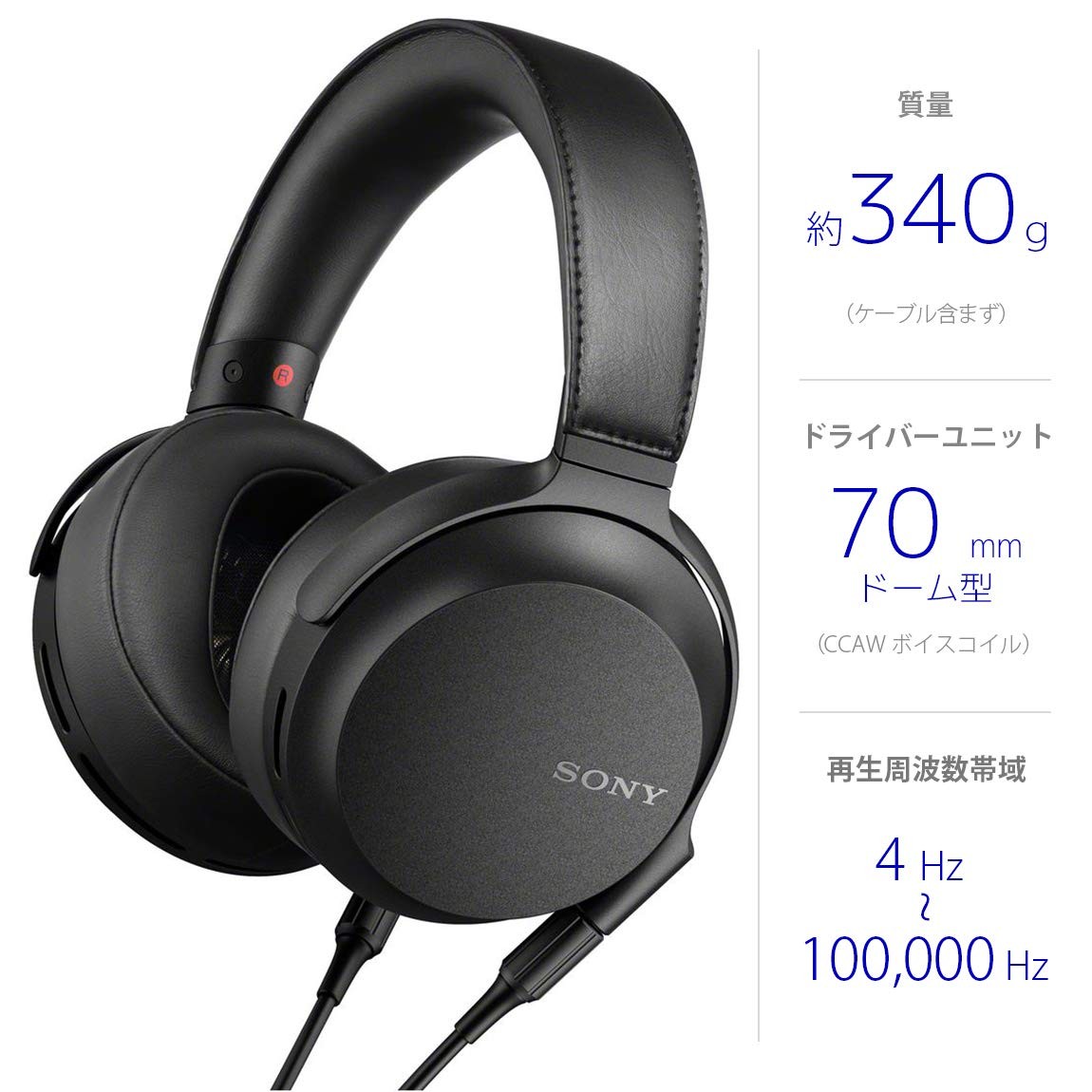 Sony MDR-Z7M2 Hi-Res Over Ear Headphones Balanced Cable 70mm Driver Black