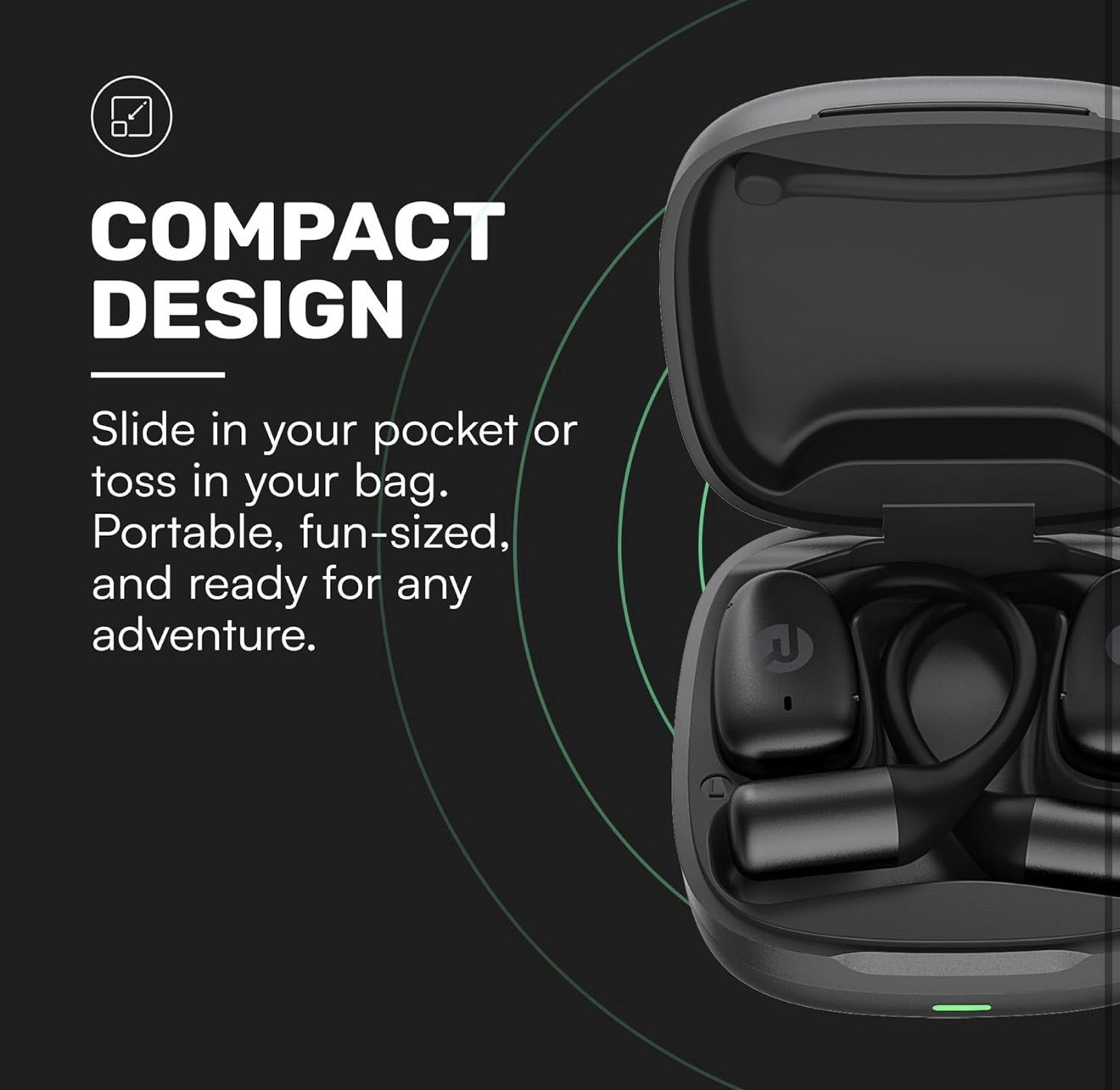 Essential Open Ear Earbuds – Open Ear Headphones, Earbuds Wireless Bluetooth,…