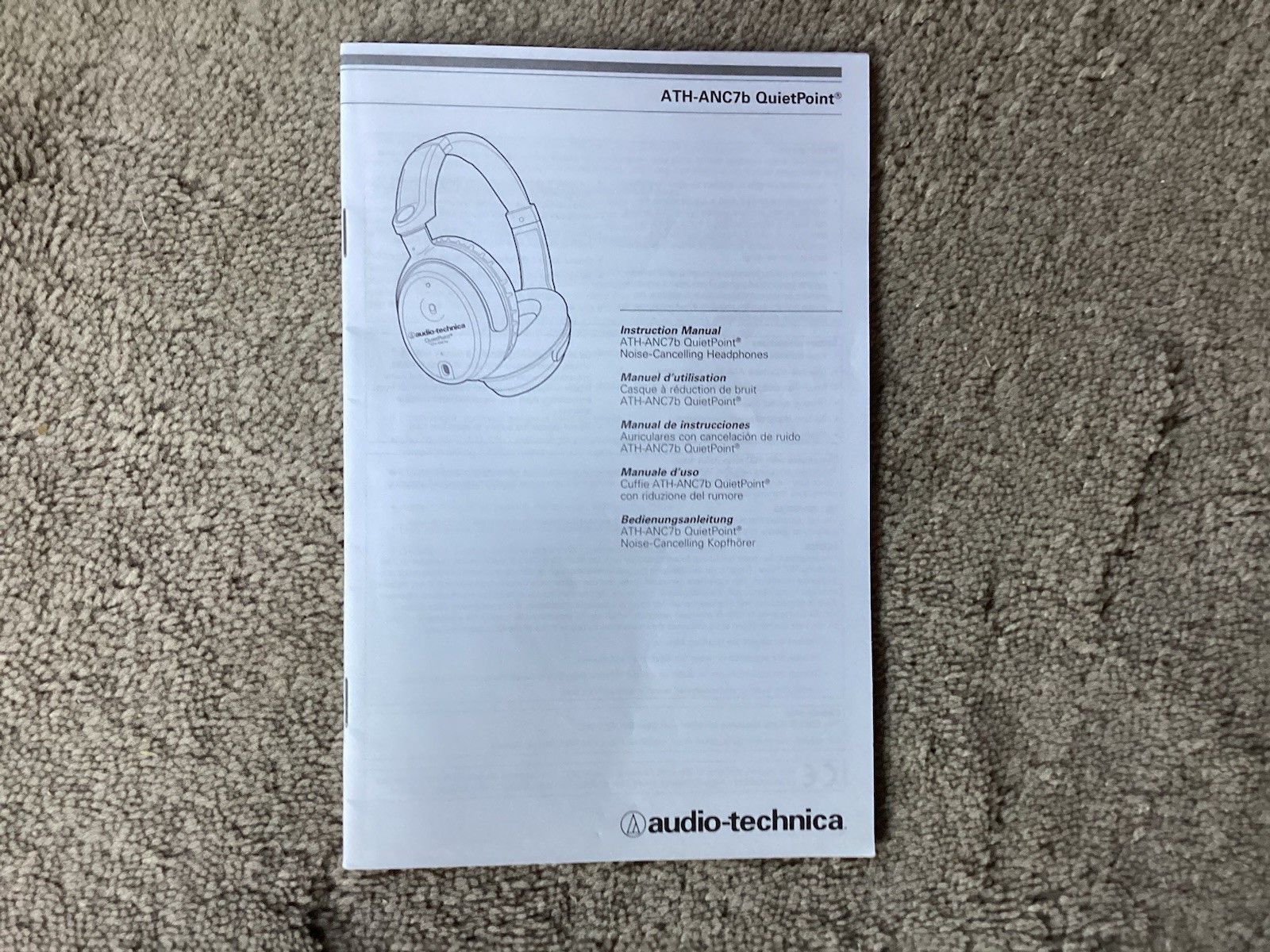 Audio-Technica ATH-ANC7B-QUIETPOINT Noise-Cancelling Headphones