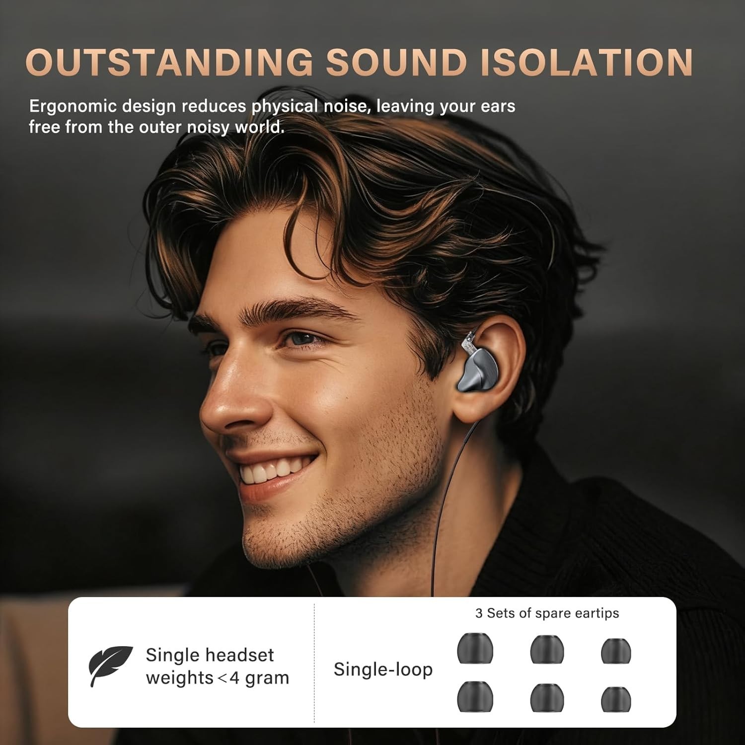 Professional Noise-Isolating Earbuds with Detachable Cable – Perfect for DJs