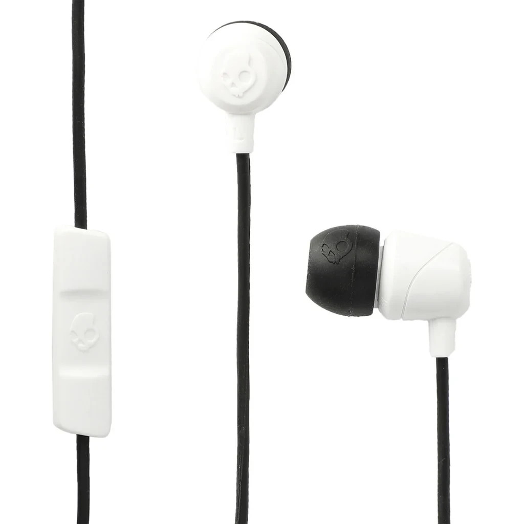 Skullcandy MIC1 Jib Earbuds Wired 3.5mm with Microphone Call & Track White/Black