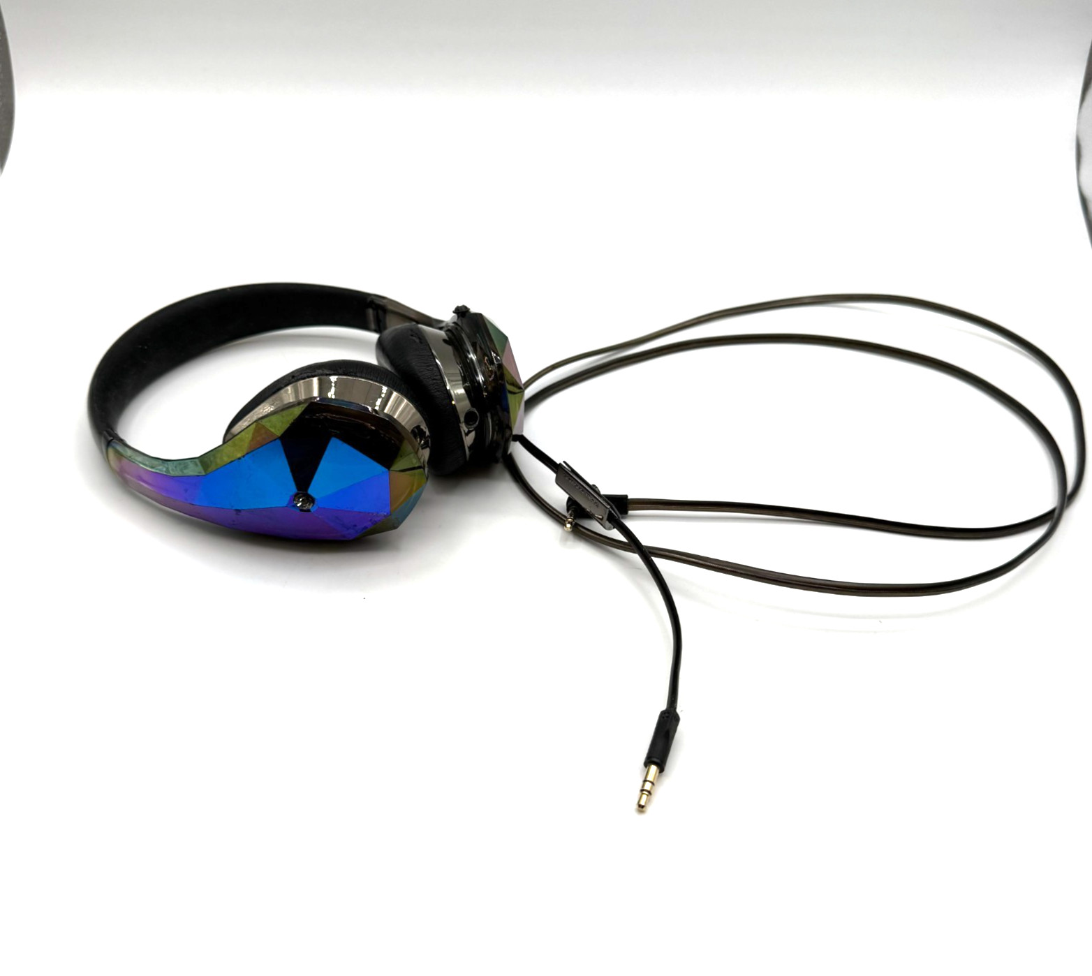 Monster Diamond Tears Edge On-Ear Headphones Purple Blue NOT TESTED