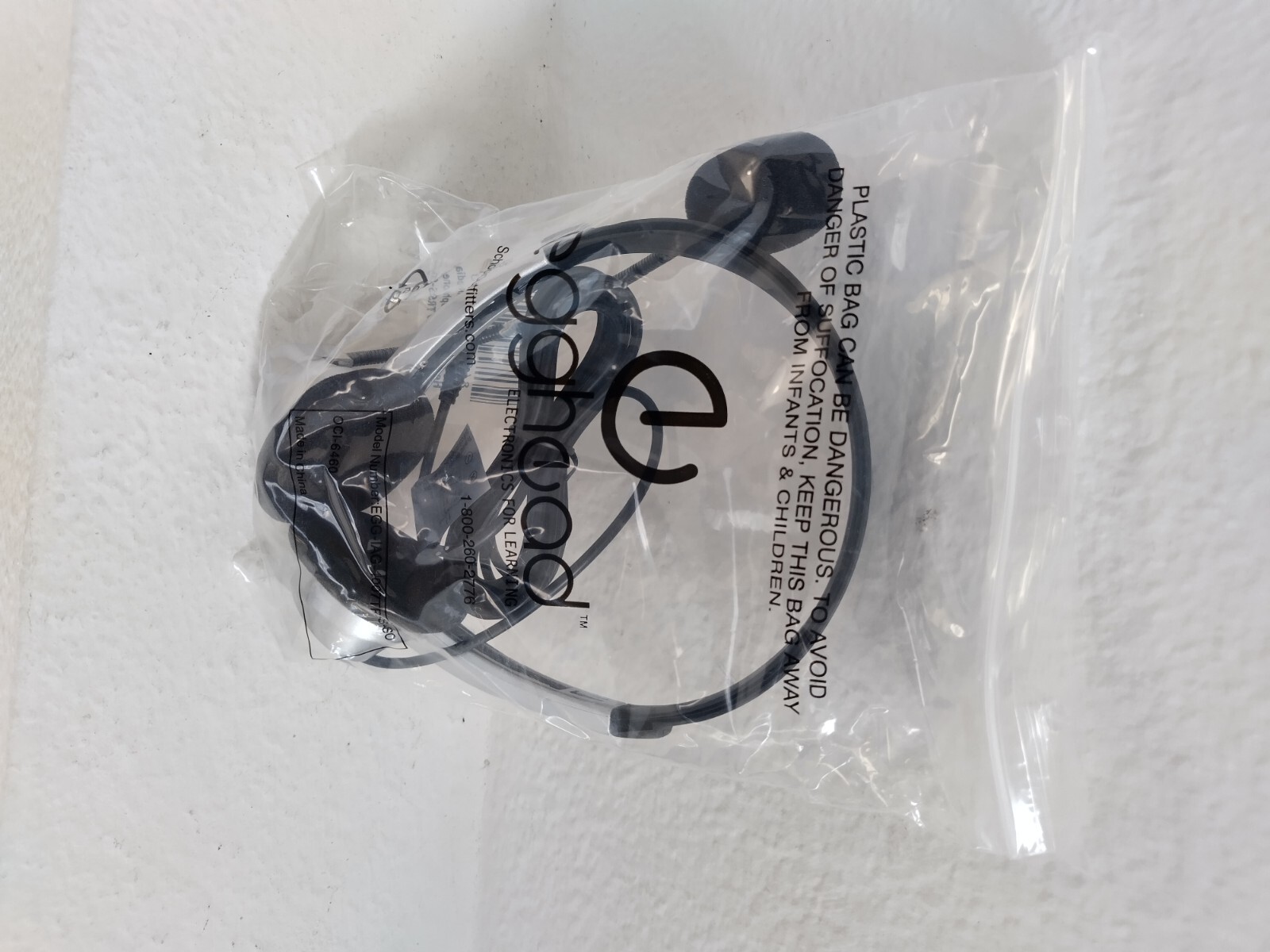 Headphones Egghood, black and silver, new never used
