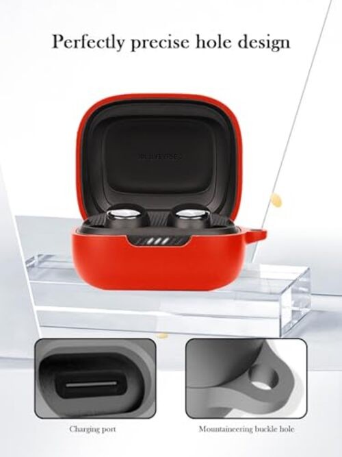 Case for JBL Live Pro 2 – True Wireless Noise Cancelling Earbuds,Soft Red
