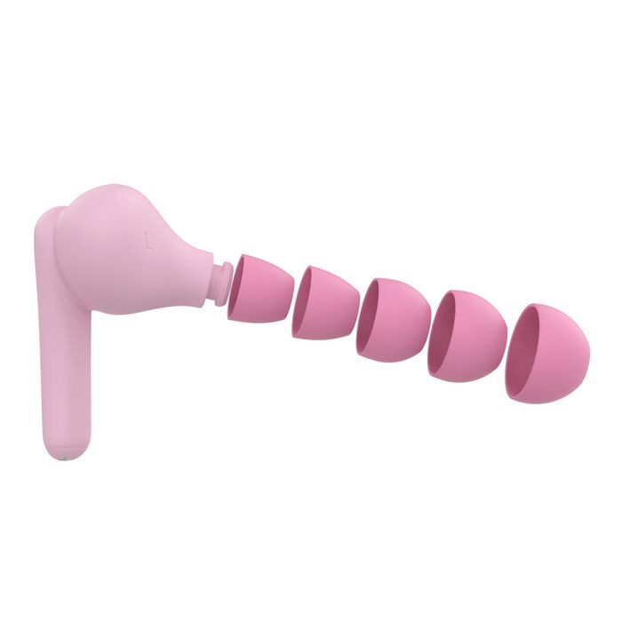 Belkin SoundForm Nano 2 Bluetooth Kids Earbuds – Volume Limited, Sports – Pink
