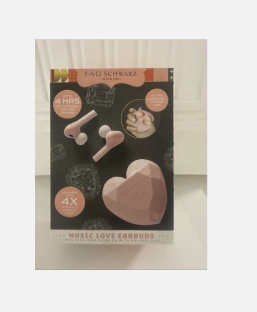 FAO Schwarz Music Love True Bluetooth Wireless Earbuds Pink – Used w/ Box