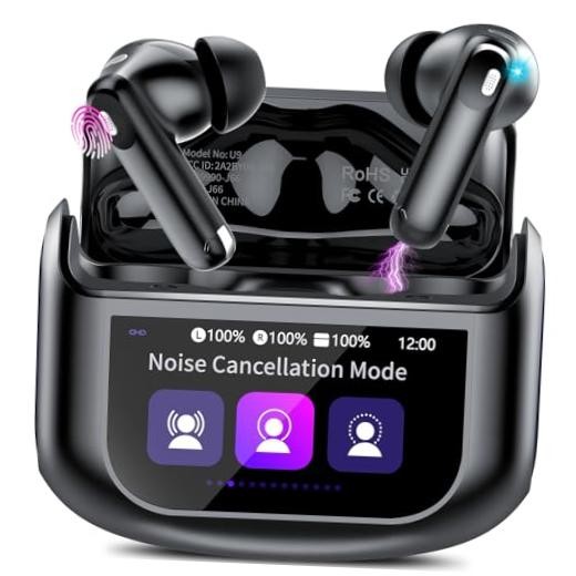 Bluetooth 5.4 Headphones – Multifunctional – Dark Black – Wireless Earbuds