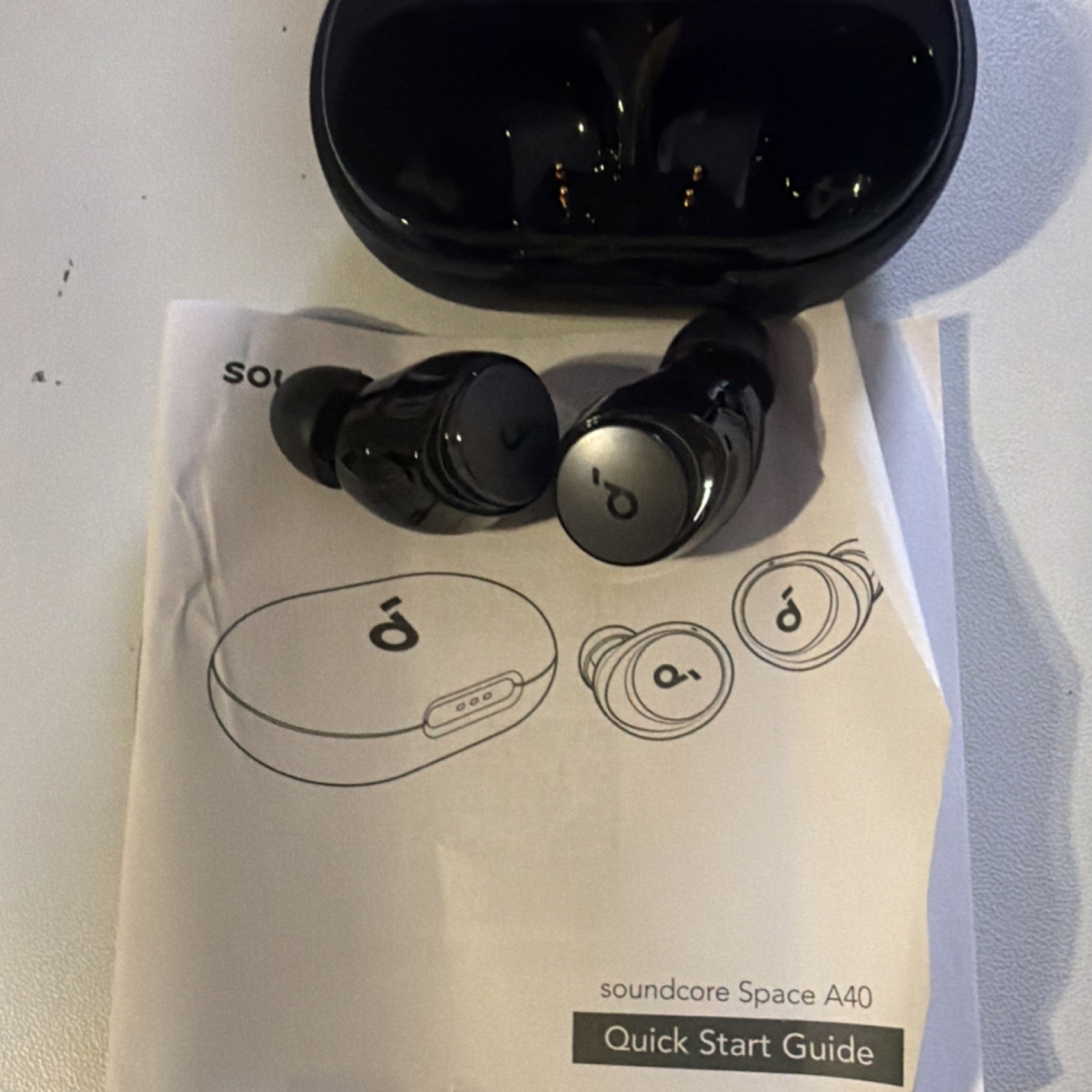 soundcore Space A40 Wireless Bluetooth In-Ear Earbuds Black with Charging Case