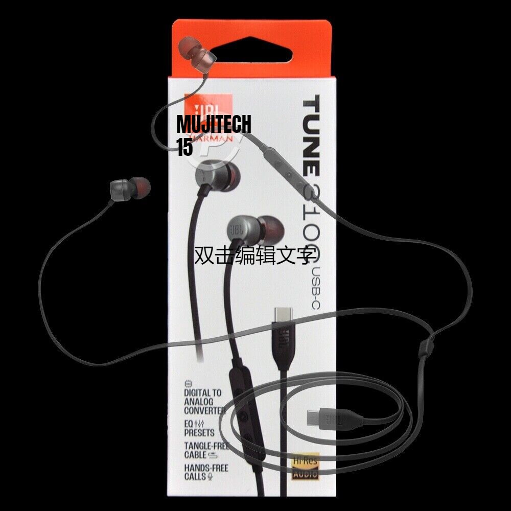 Genuine Tune 310C USB-C Hi-Res In-Ear Wired Headphones Type-C w/Remote & MIC