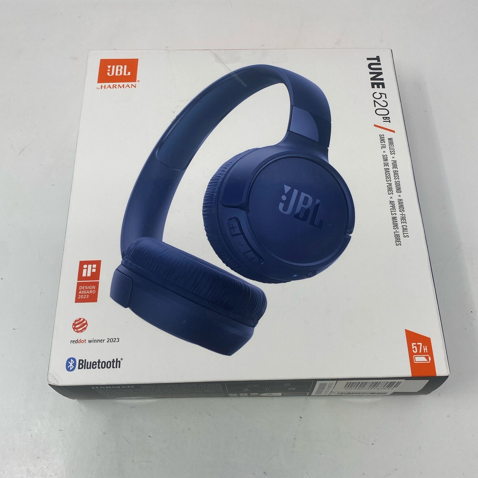 JBL Tune 520BT Wireless On-Ear Headphones Navy Blue