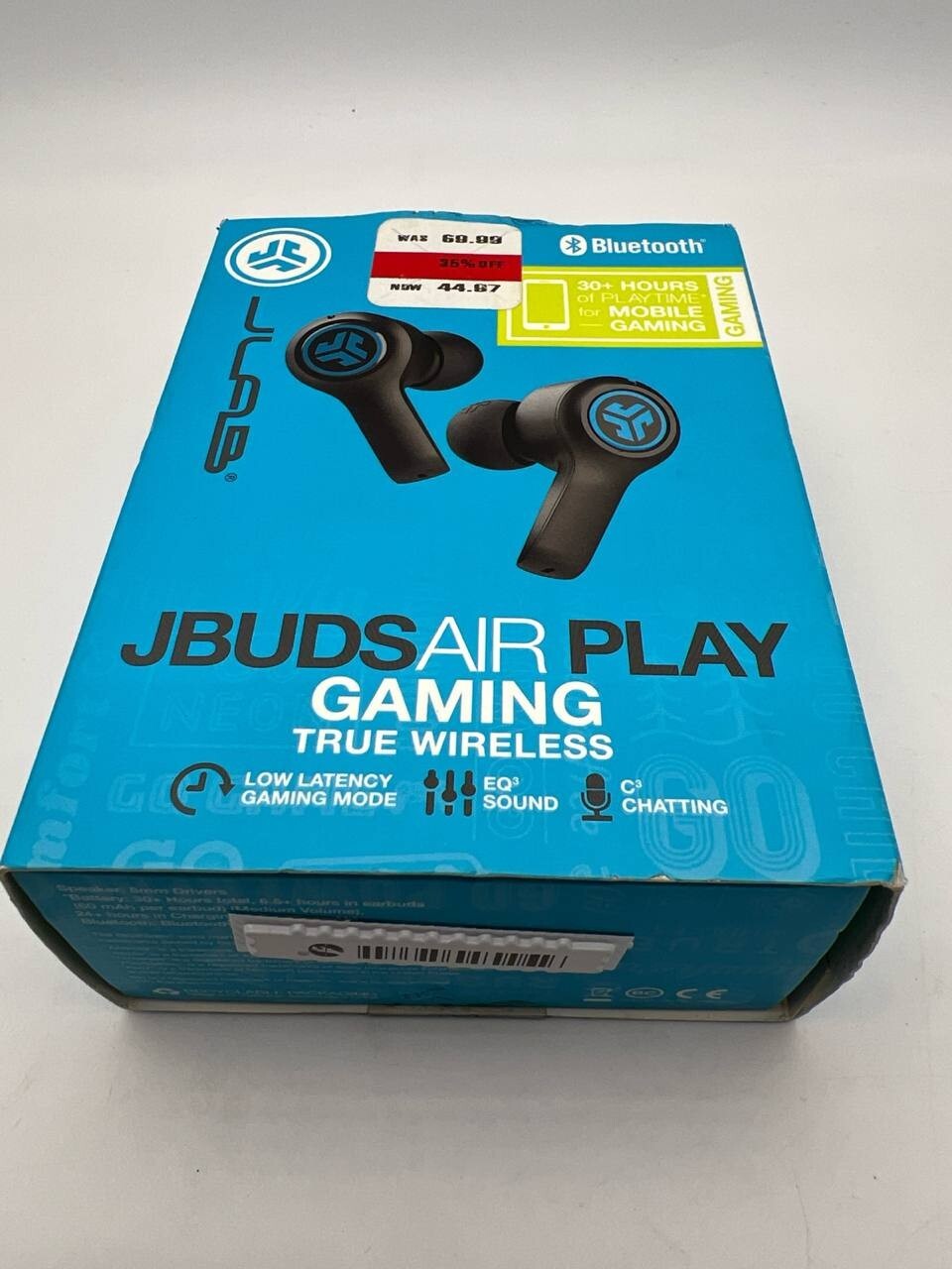 JLab JBuds Air Play Gaming True Wireless Earbuds 30+ Hours Bluetooth 5.0 Black