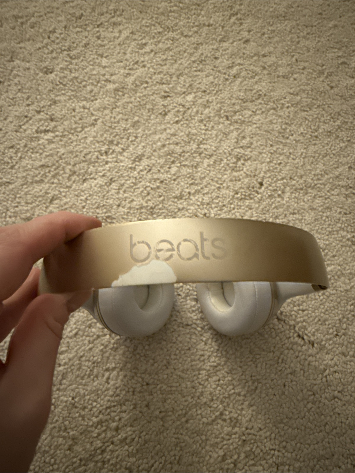 Used Gold Beats Solo Wireless Headphones SEE DESCRIPTION