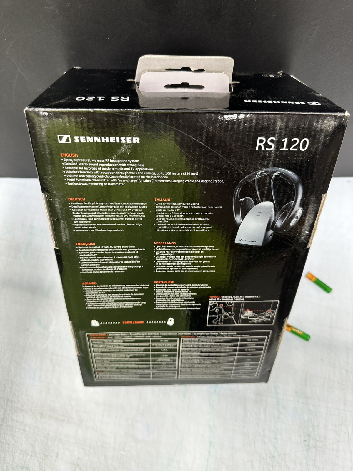 Sennheiser RS 120 Headband Wireless Headphones Untested