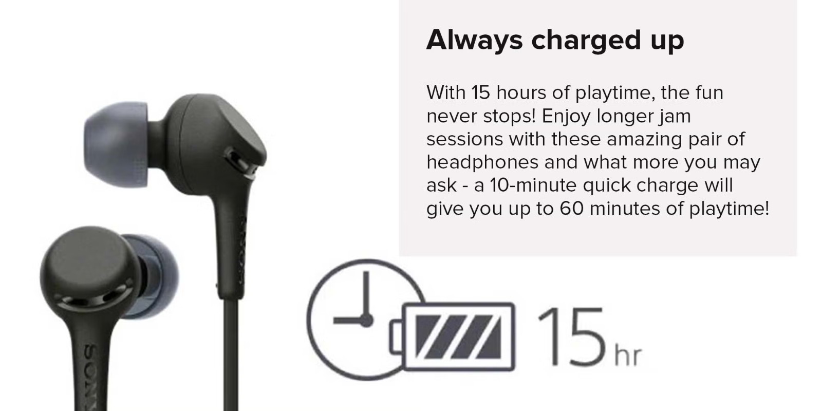 Official Sony Wireless Stereo Extra Bass Earphone WI-XB400 [ Black ] – BRAND NEW