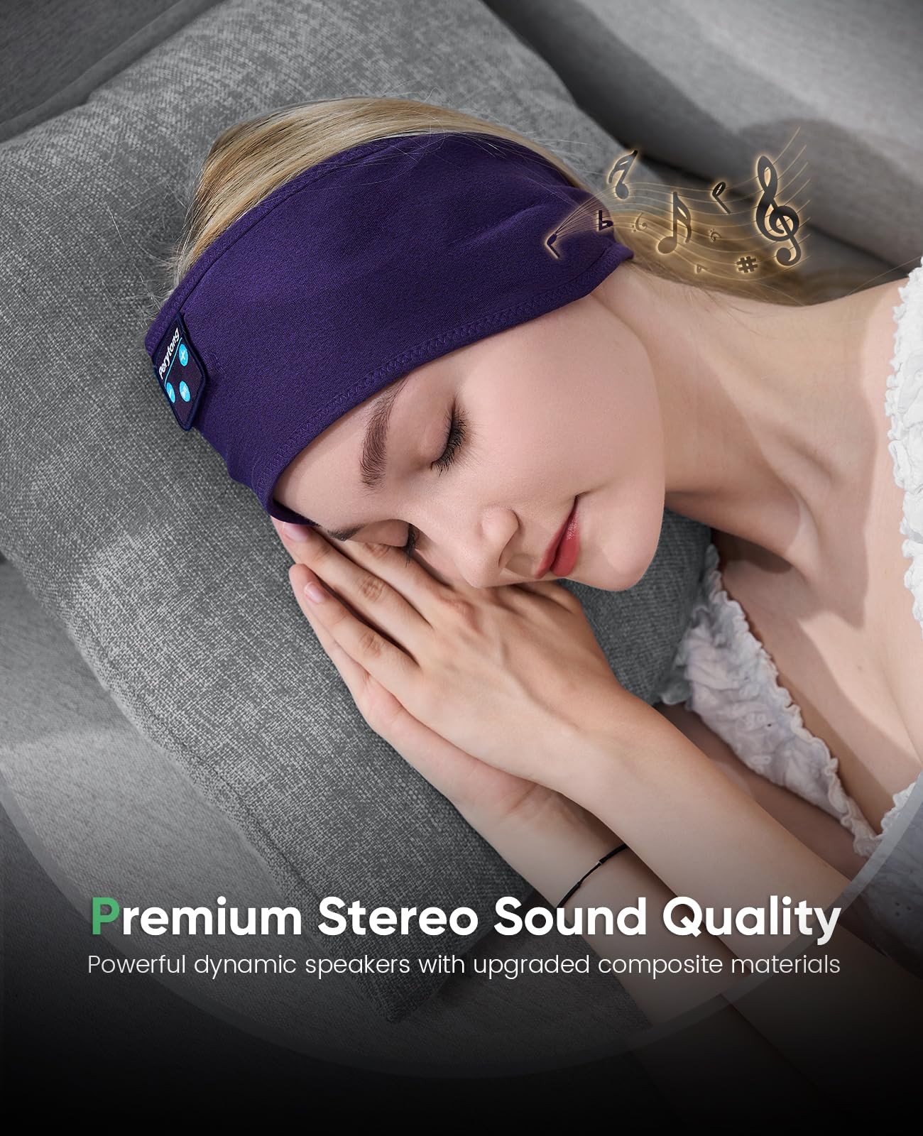 Sleep Headphones Bluetooth Headband – Yoga, Unisex, with Immersive Stereo Sou…