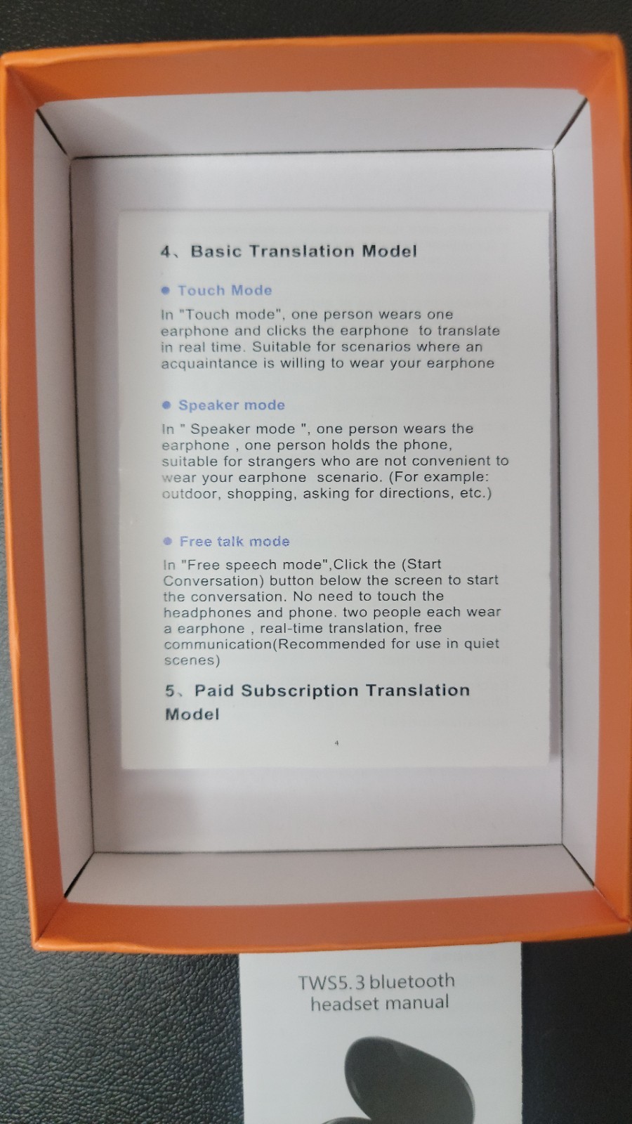 AI Translation Earbuds – Brand New! Color Black