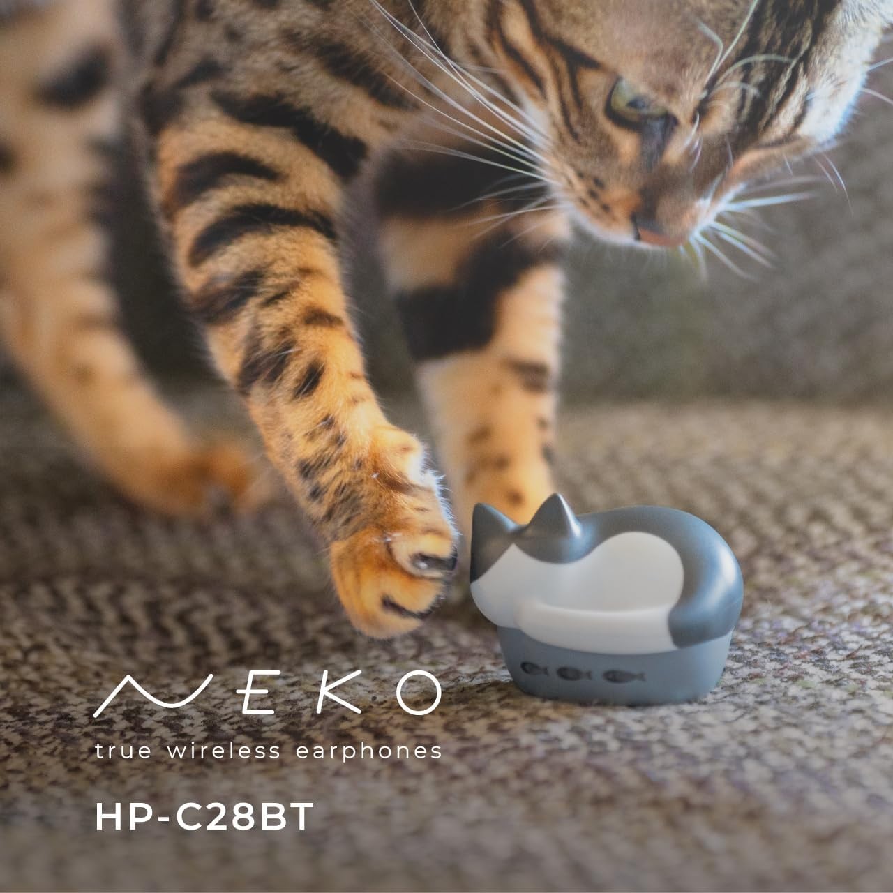radius NEKO True Wireless Earphones Bluetooth Mike HP-C28BTM Japan New