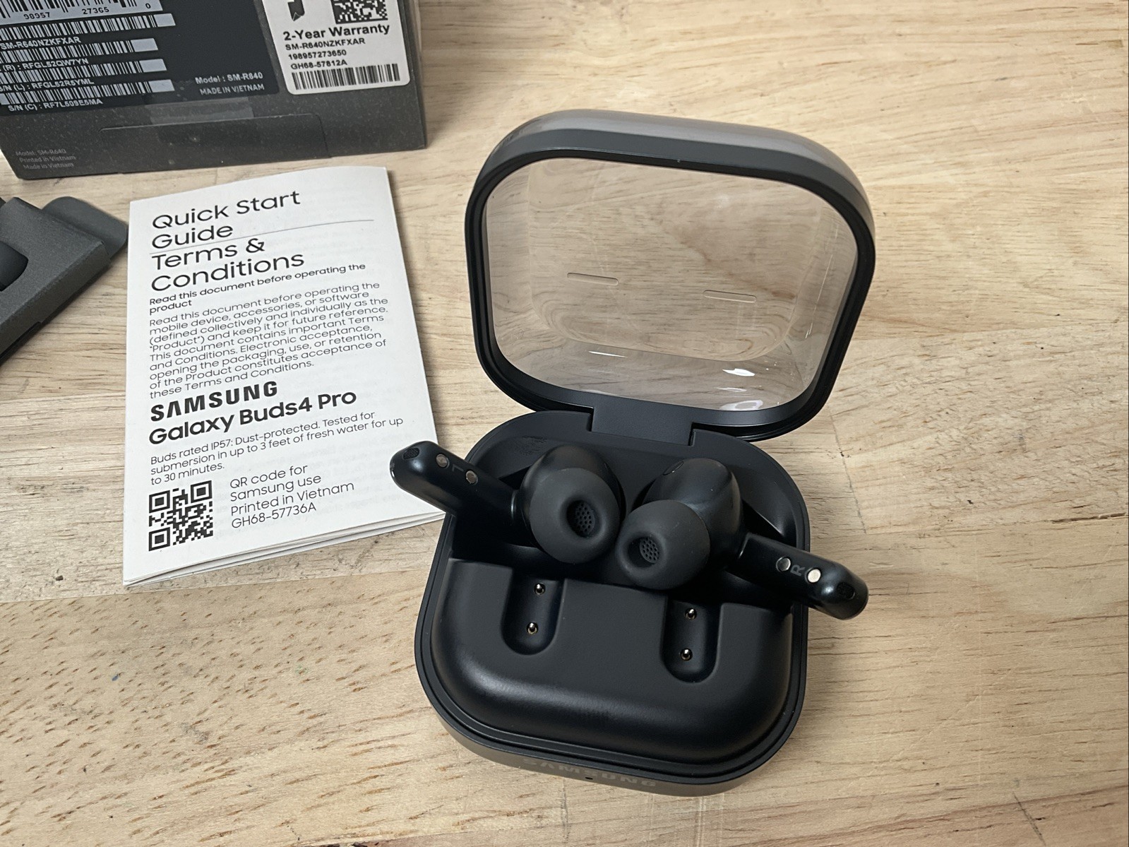 Samsung Galaxy Buds 4 Pro SM-R640 True Wireless Bluetooth Earbuds – Black
