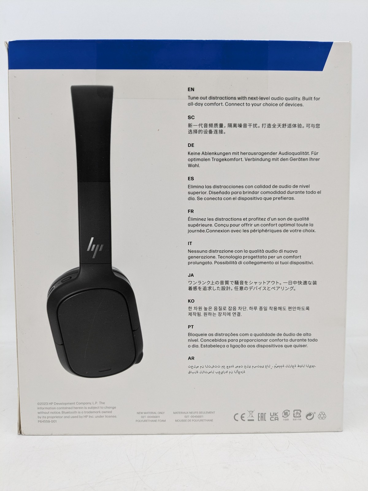 HP Poly Focus 620 Fold Bluetooth Wireless Headset W/ Carrying Case (C56XVAA#AC3)