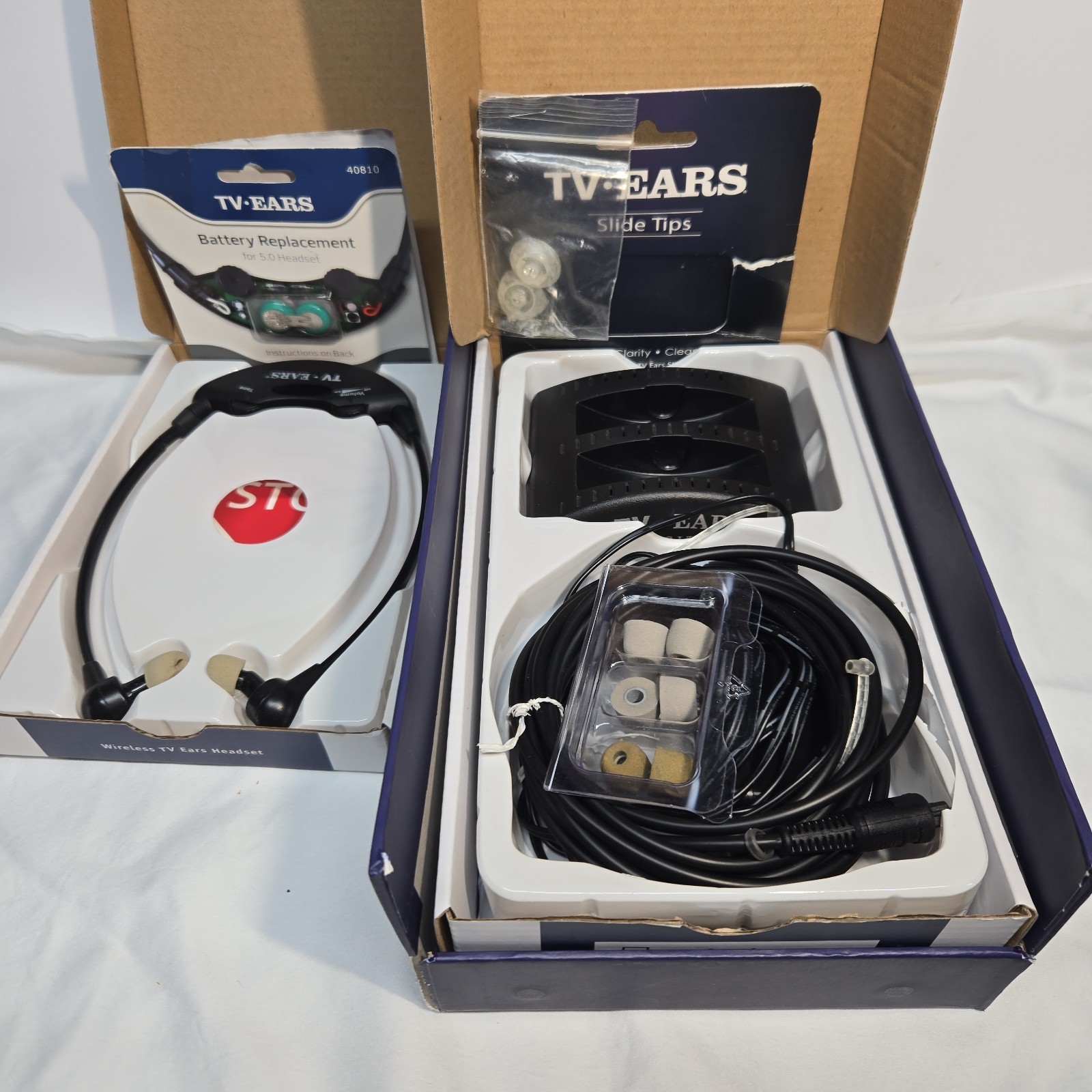 TV·Ears 5.0 Wireless Headset And Dual Digital Transmitter Kit Original Box