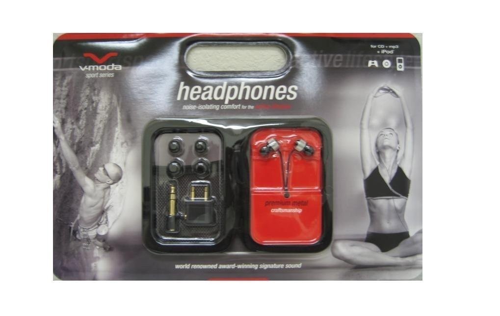 V-Moda Sport Series Headphones for iPhone/iPod/MP3/CD with Carrying Case+