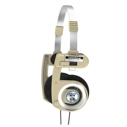 Porta Pro Limited Edition On-Ear Headphones, in-Line Microphone, Rhythm Beige