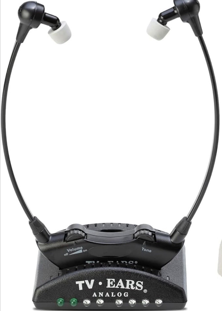 TV EARS Analog Wireless Headset System & Earbuds for Seniors/Hearing Issues