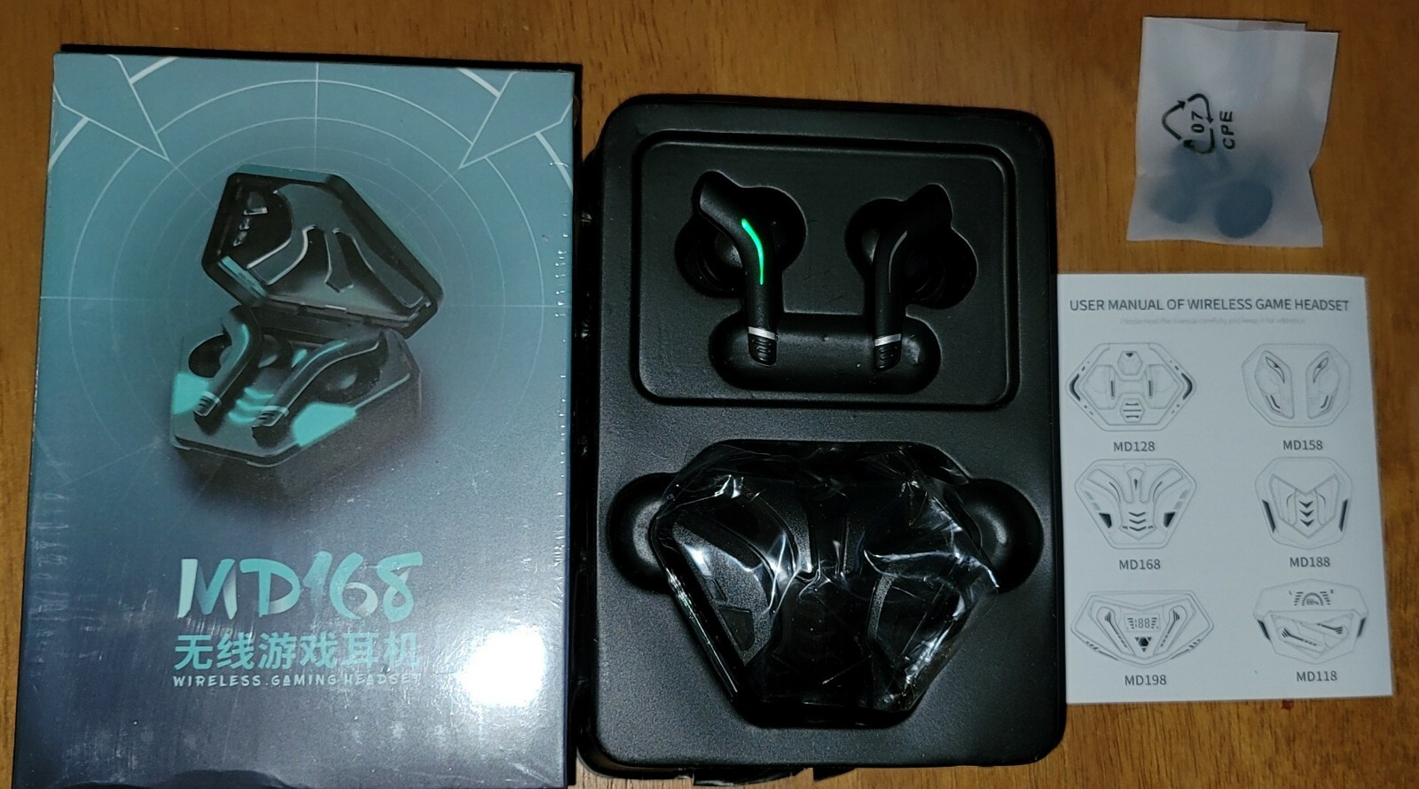 Bluetooth gaming earbuds Bluetooth 5.1 MD168