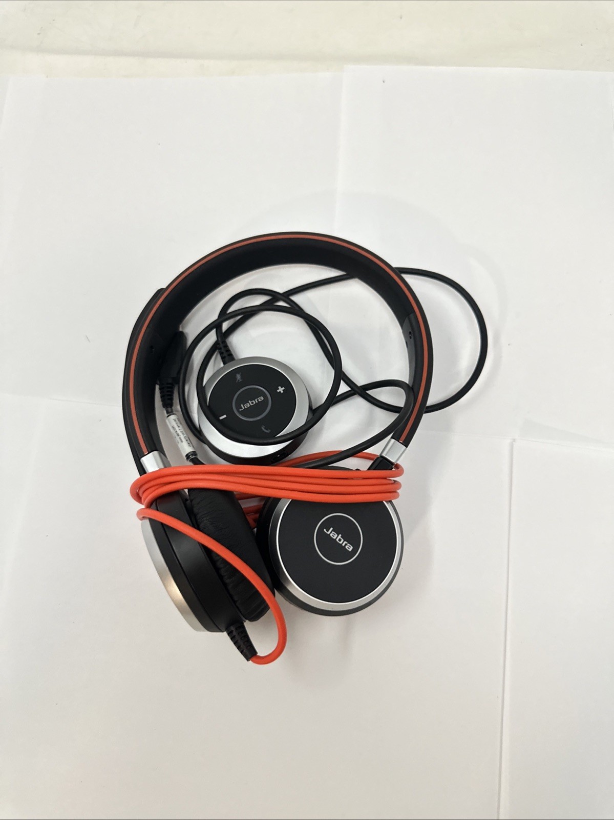 Jabra Evolve 40 Stereo Headset Black ENC010 USB 3.5mm Skype PC Mac Boom Mic Case