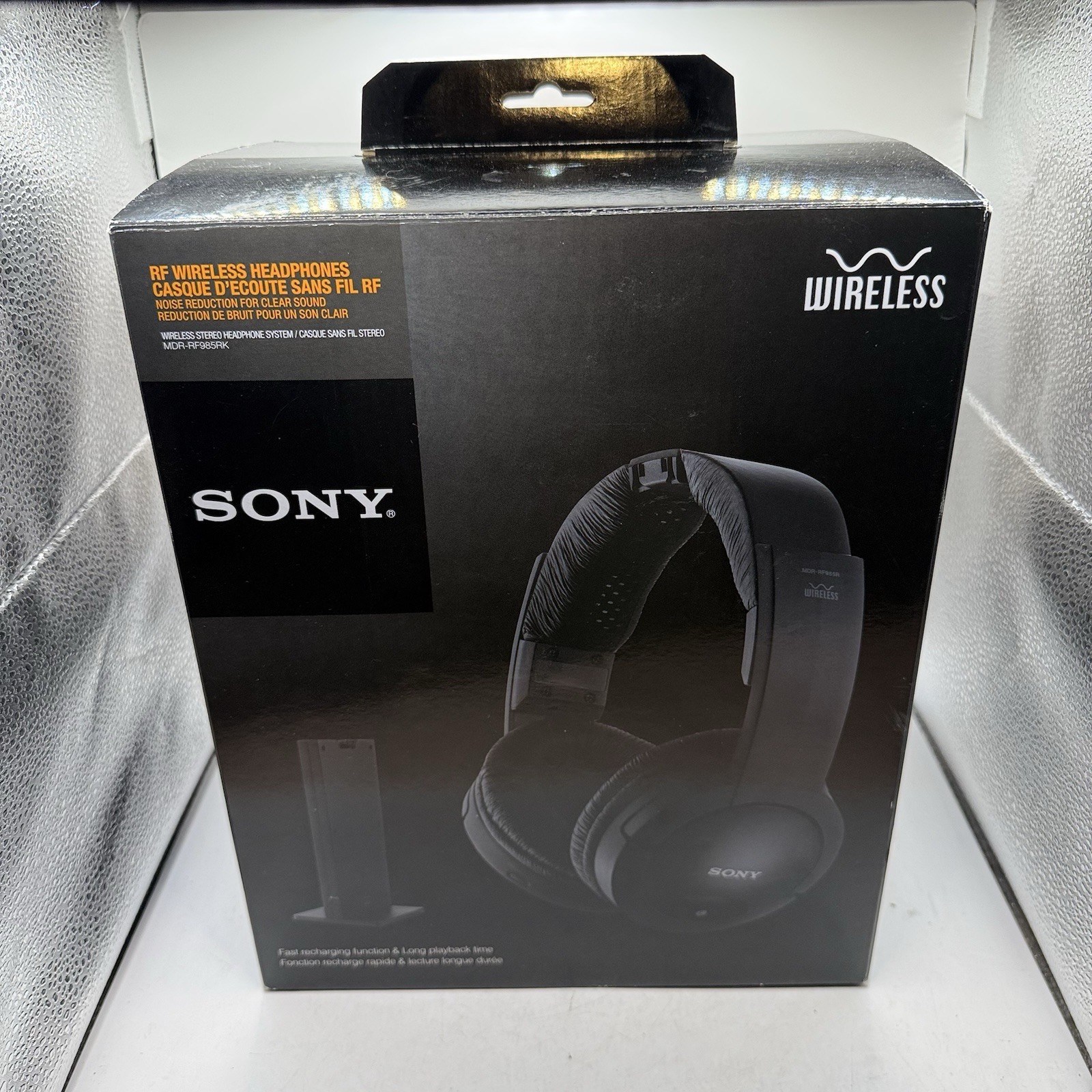 Sony MDR-RF985RK Over Ear Wireless Headphones – Black Tested Used