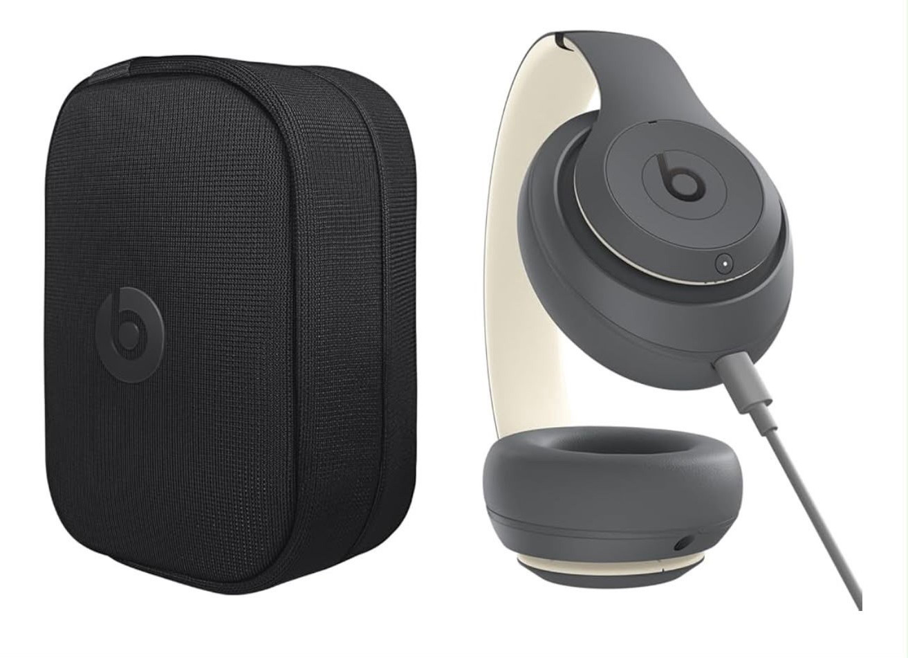 Beats by Dr. Dre Studio3 Wireless Over-Ear Bluetooth Gray/Beige w/ Case